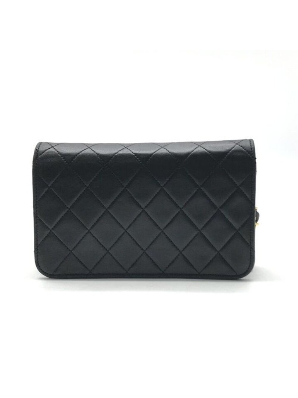 Chanel CC Logo Mini Quilted Push Lock Leather Chain Shoulder Bag Black - Picture 2 of 10